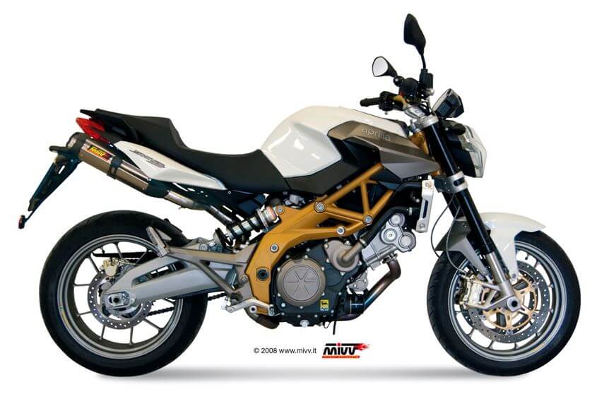 MIVV Suono Stainless Steel Slip-On Exhaust '08-'16 Aprilia Shiver 750