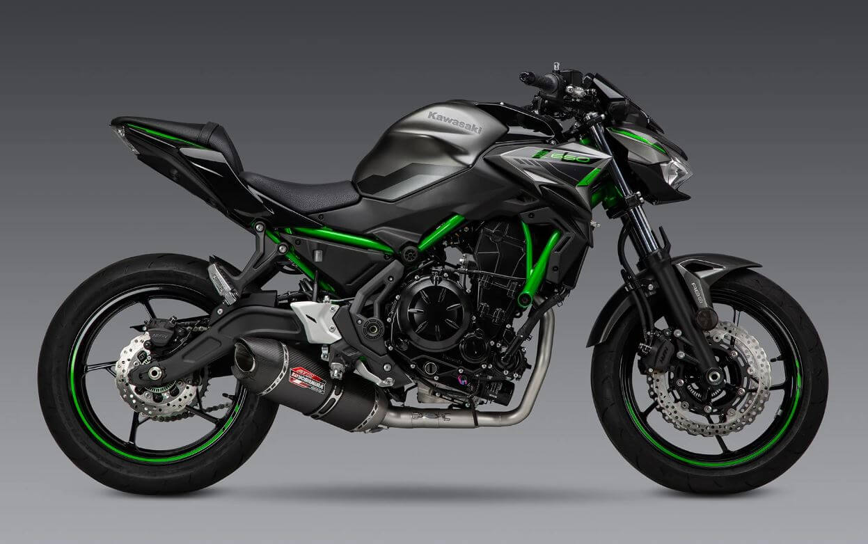 Yoshimura AT2 Alpha Carbon Full Exhaust '17-'24 Kawasaki Z650/650