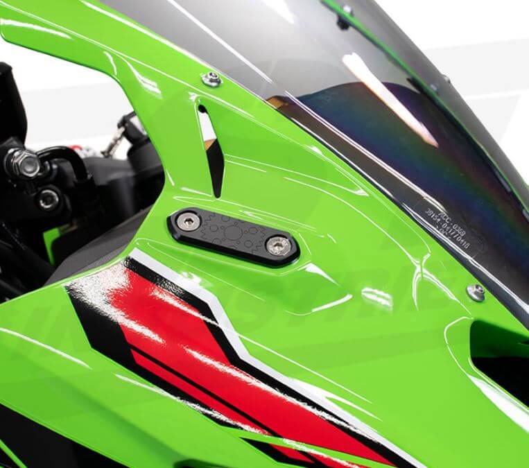 TST Industries Mirror Block Off Plates '13-'16 Kawasaki Ninja 300, '18-'23 Ninja 400, '17-'23 Ninja 650, '19-'24 ZX6R