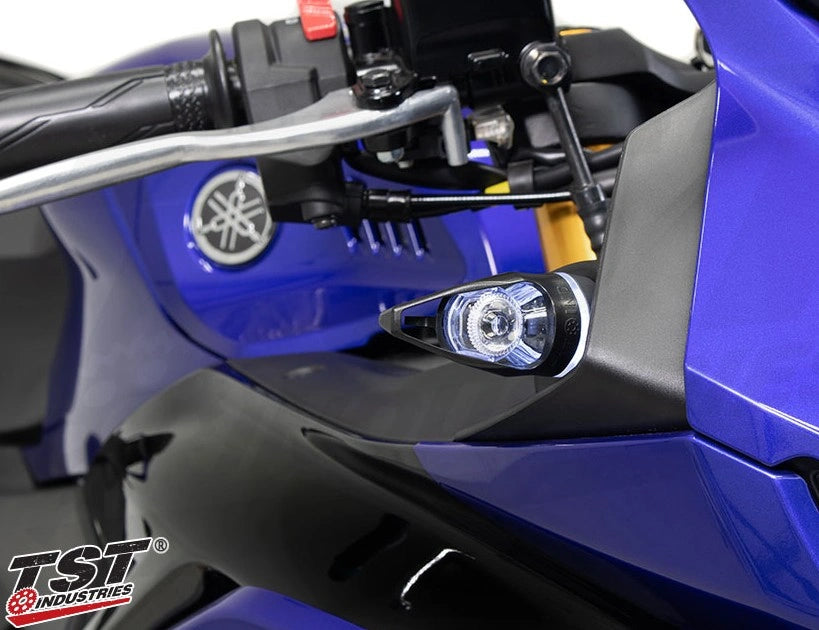 TST Industries MECH-GTR Front LED Turn Signals 2025+ Yamaha R3