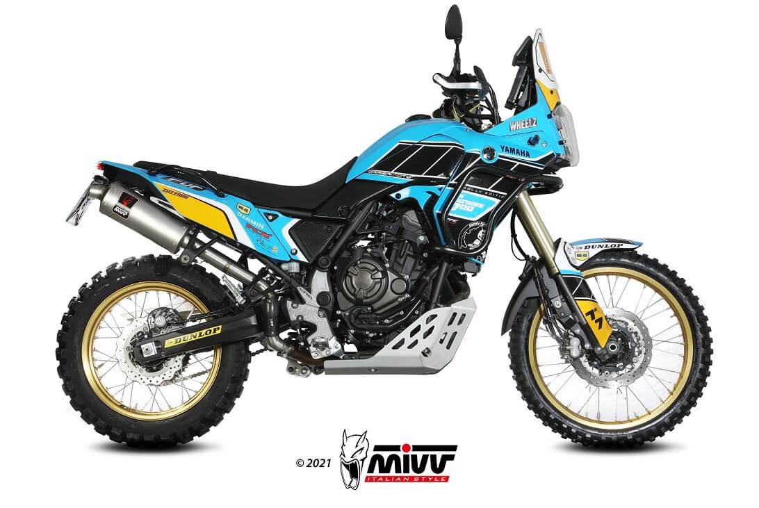 テネレ700 マフラー フロントパイプ フルエキ化 mivv tenere Buy MIVV Dakar Stainless Slip-On Exhaust 19-25 Yamaha Tenere 700