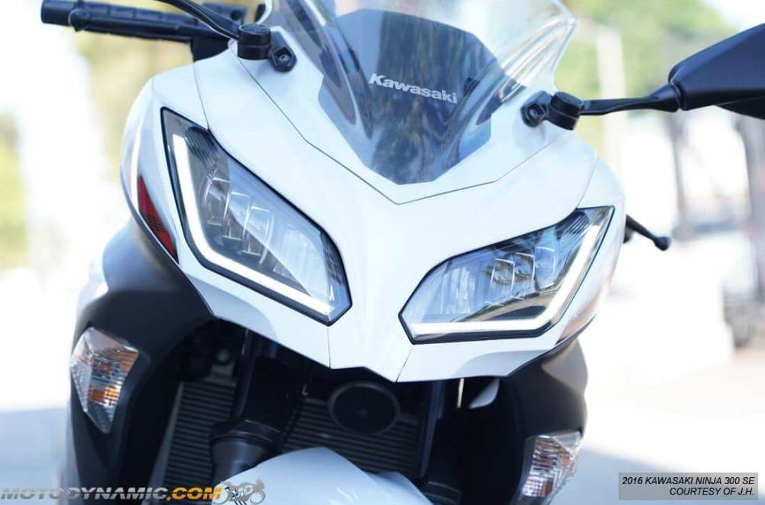 Motodynamic Full LED Projection Headlight with DRL '13-'17 Kawasaki Ninja 300, '13-'18 ZX6R 636