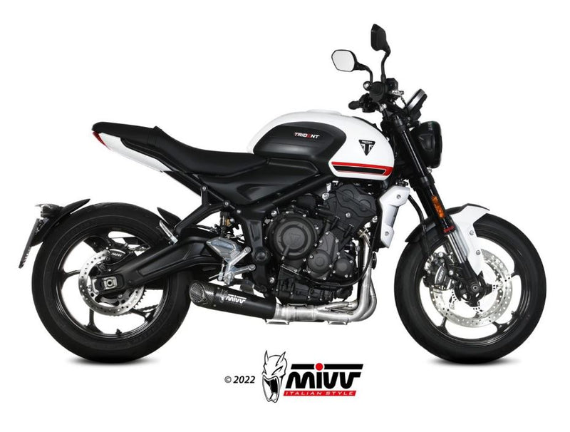 MIVV X-M5 Black Stainless Steel Full Exhaust '21-'23 Triumph Trident 660