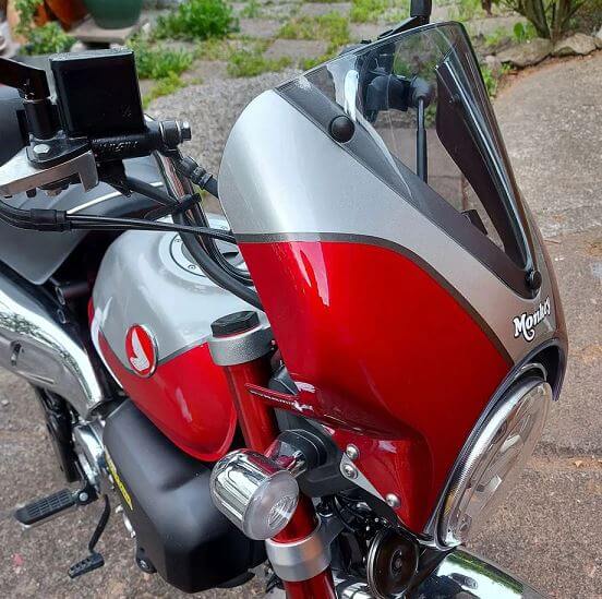 Pyramid Fly Screen Honda Monkey 125 '21-'23 | Pearl Glittering Blue/Si