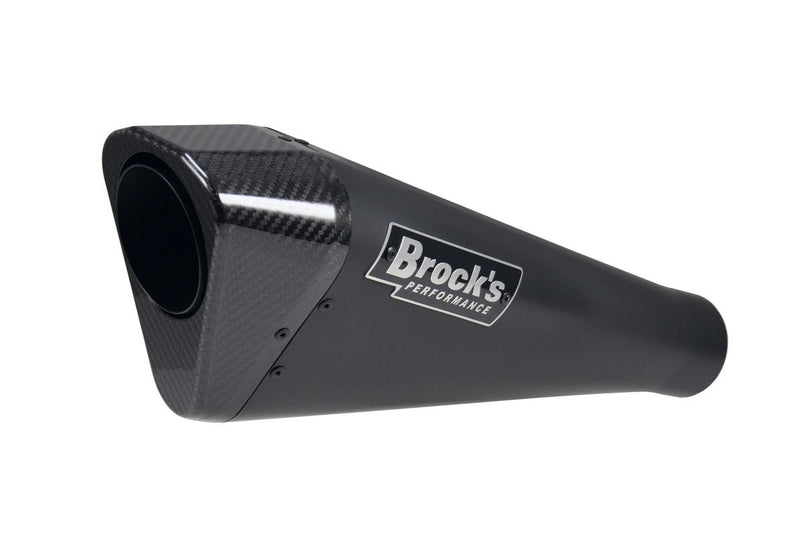 Brock Performance Penta-Carbon Black Slip-On Exhaust 18-21 Kawasaki H2 SX/SE