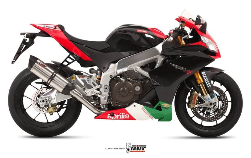 MIVV Suono Stainless Steel Slip-On Exhaust '11-'16 Aprilia RSV4/Tuono V4 APRC
