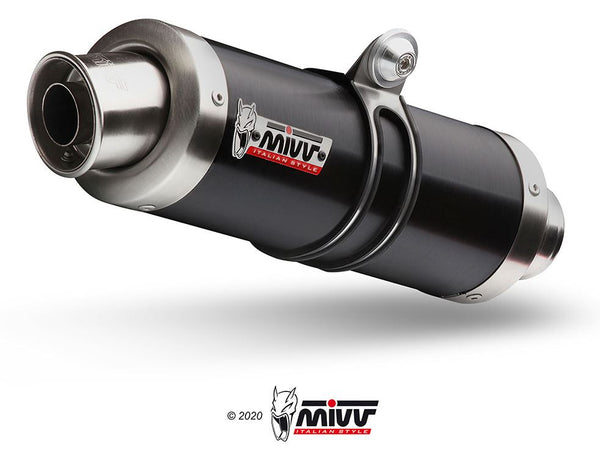 MIVV GP Black Stainless Steel Slip-On Exhaust '11-'16 Aprilia RSV4/Tuono V4 APRC