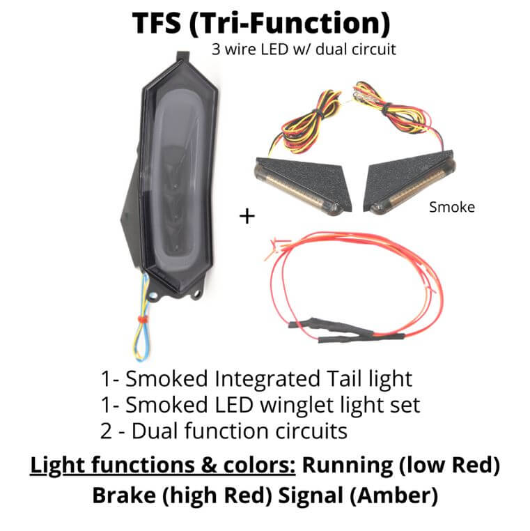 JL Designs Integrated LED Tail Light & Turn Signal Kit 15-24 Yamaha R1/R1M/R1S