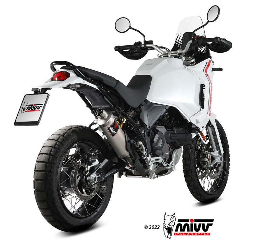 MIVV Dakar Titanium Slip-On Exhaust '22-'23 Ducati DesertX