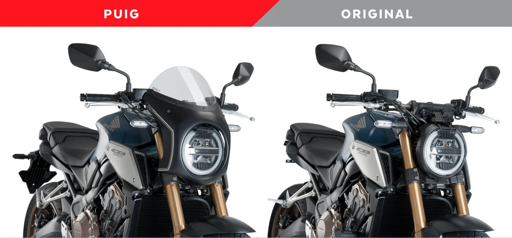 Puig Retro Semi Fairing '19-'23 Honda CB650R Neo Sports Cafe - Motostarz USA