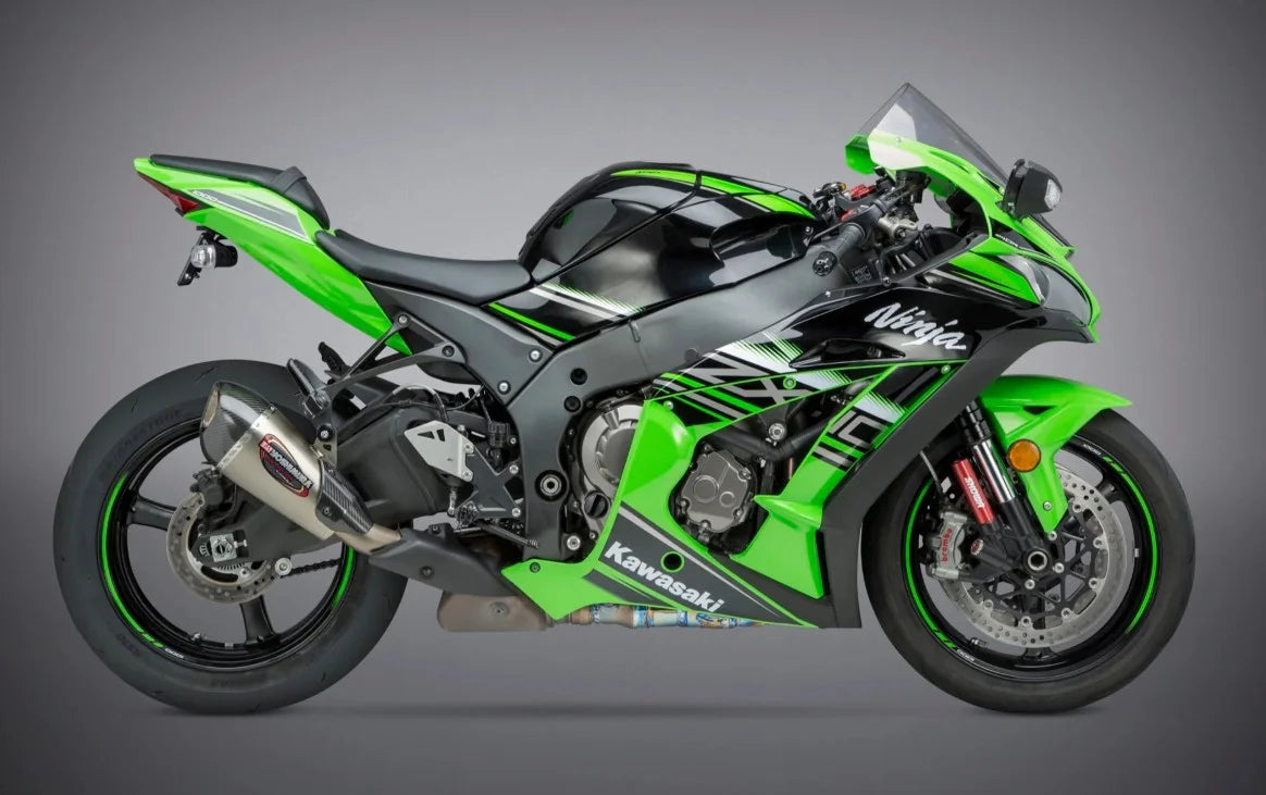 Yoshimura ALPHA T Slip-On Titanium Exhaust 12-20 Kawasaki ZX-10R/RR