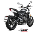 MIVV Delta Race Black Stainless Steel Full Exhaust '21-'23 Triumph Trident 660