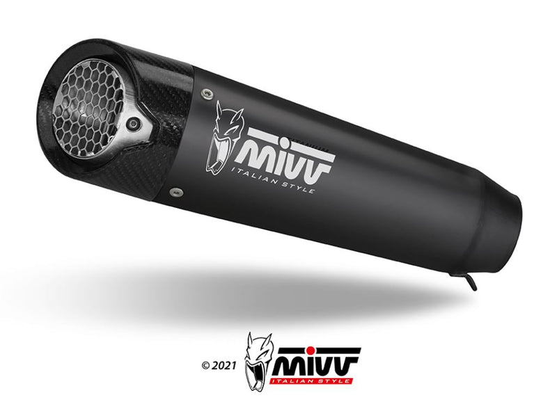 MIVV X-M5 Black Stainless Steel Full Exhaust 23-24 Suzuki GSX-8S/R