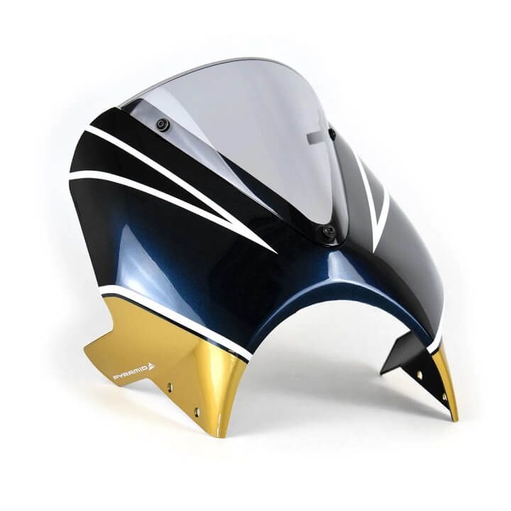 Pyramid Fly Screen Kawasaki Z900RS '22-'23 | Candytone Blue/Gold