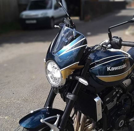 Pyramid Fly Screen Kawasaki Z900RS '22-'23 | Candytone Blue/Gold