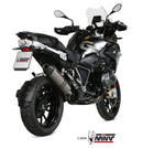 MIVV Oval Titanium/Carbon Cap Slip-On Exhaust '19-'23 BMW R 1250 GS/ADV