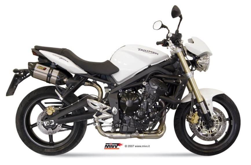 MIVV Suono Stainless Steel Slip-On Exhaust '07-'12 Triumph Street Triple 675