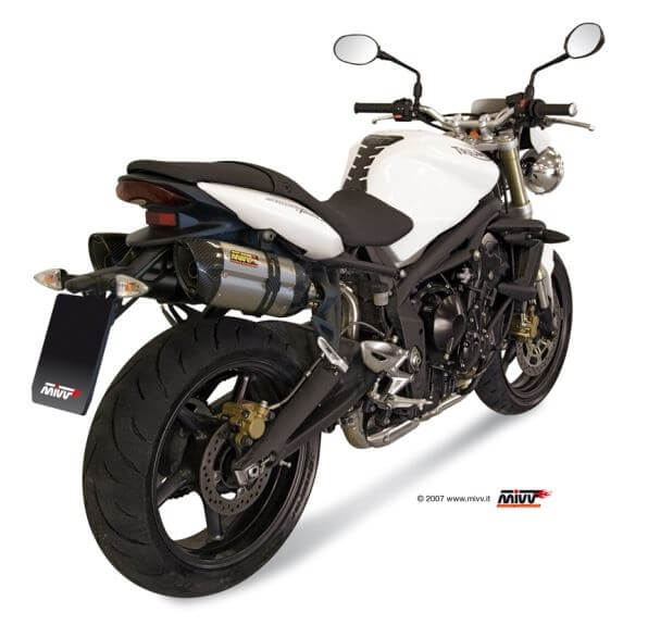 MIVV Suono Stainless Steel Slip-On Exhaust '07-'12 Triumph Street Triple 675