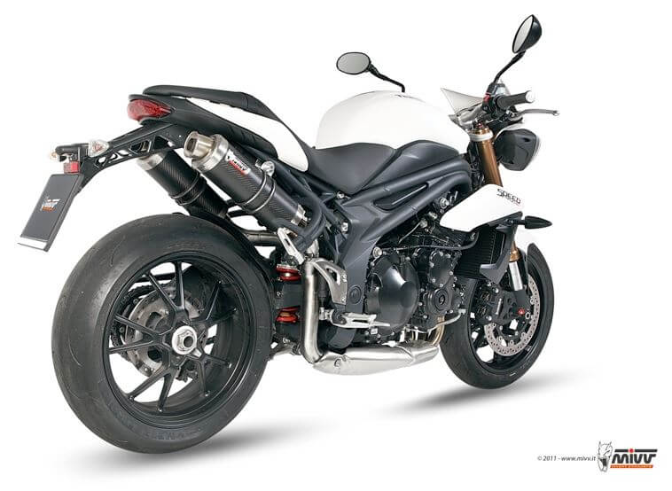 MIVV GP Carbon Slip-On Exhaust '11-'15 Triumph Speed Triple 1050 R/S/RS