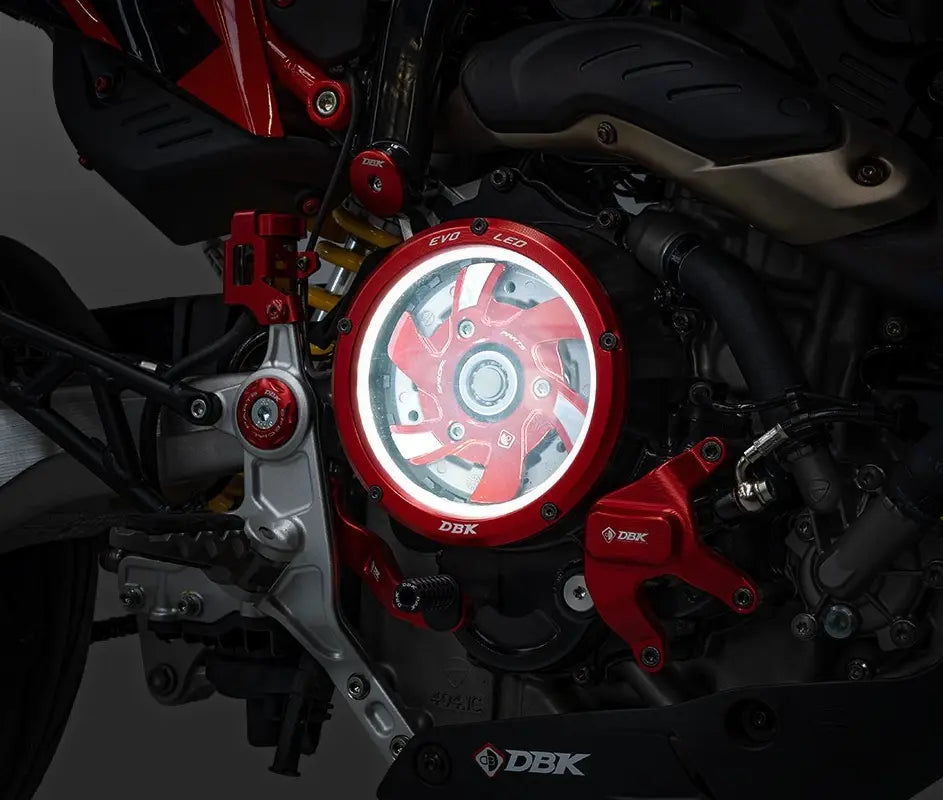 DBK Special Parts 3D-EVO LED Clear Clutch Cover 24-25 Ducati Hypermotard 698 Mono/RVE