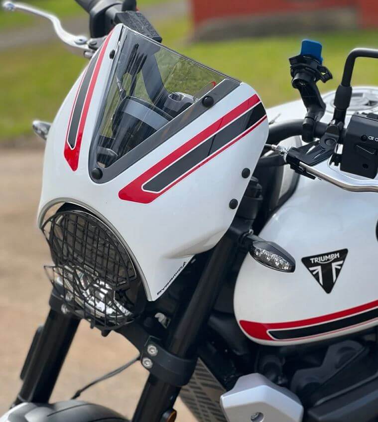 Pyramid Fly Screen '21-'23 Triumph Trident 660 | Matt Jet Black