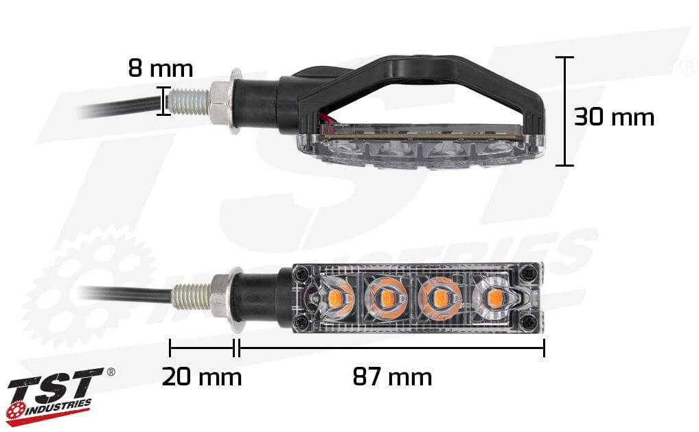 TST Industries Quadrix Sequential Led Pod Turn Signals (Pair) - Motostarz USA