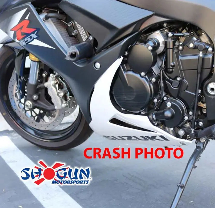 Shogun Motorsports No-Cut Black Frame Sliders 11-25 Suzuki GSXR 600/750