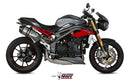 MIVV Speed Edge Stainless Steel Slip-On Exhaust '16-'17 Triumph Speed Triple 1050 R/S/RS