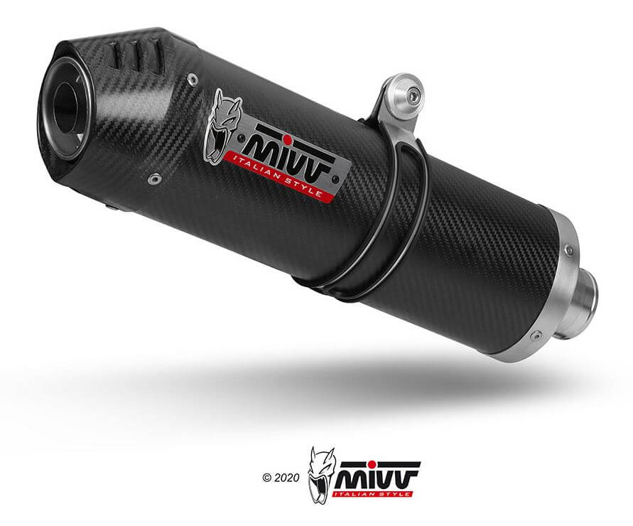 MIVV Oval Carbon Slip-On Exhaust '09-'16 BMW K 1300 R/S