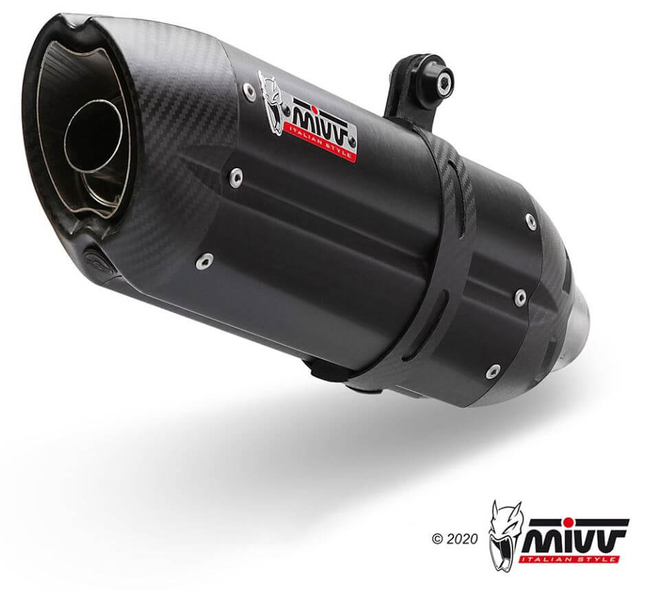 MIVV Suono Black Stainless Steel Slip-On Exhaust '15-'19 BMW S 1000 XR