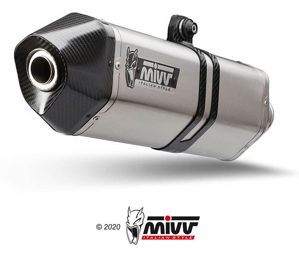 MIVV Speed Edge Stainless Steel Slip-On Exhaust '15-'18 BMW R 1200 R