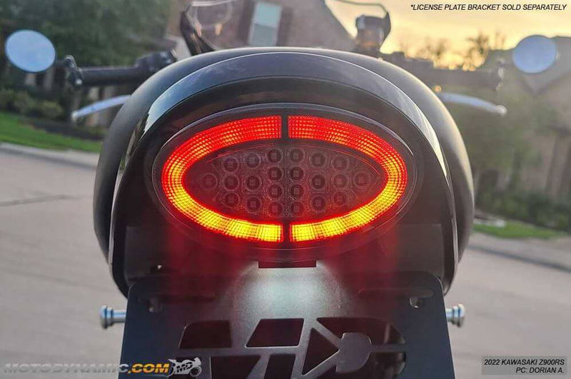 thumbnail image 2 of Sequential LED Tail Light With Integrated Turn Signals For Harley Softail 1999-2007 (Deuce FXSTD) – Smoke Lens – Bright2wheels 2 of 3