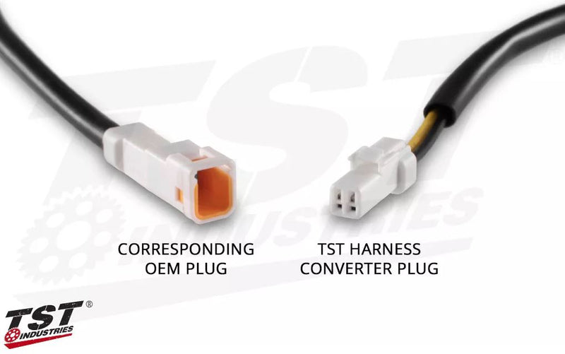 TST Industries Turn Signal Plug 2-2 Harness Converters for KTM/Ducati/MV Agusta/Husqvarna