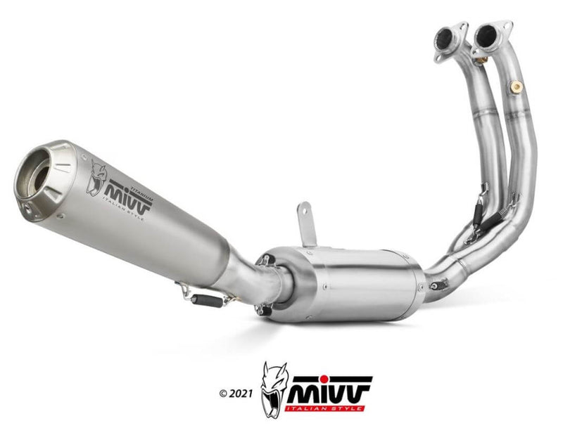 MIVV X-M1 Titanium Stainless Steel Full System Exhaust '21-'23 Aprilia Tuono 660