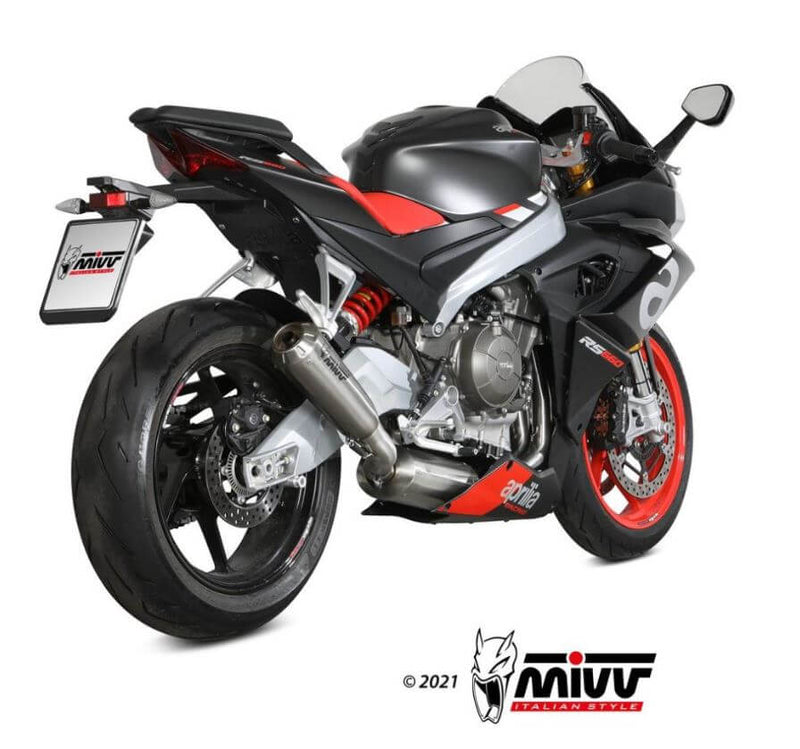 MIVV X-M1 Titanium Stainless Steel Full System Exhaust '20-'23 Aprilia RS 660