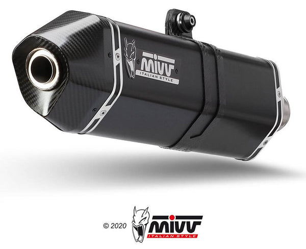 MIVV Speed Edge Black Stainless Steel Slip-On Exhaust '15-'19 BMW S 1000 XR