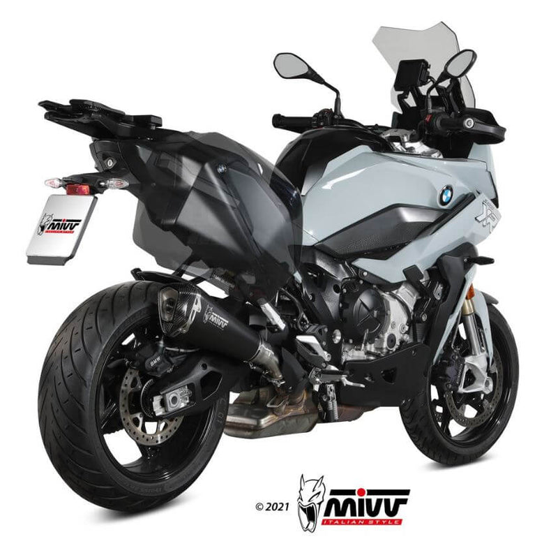 MIVV Delta Race Black Stainless Steel Slip-On Exhaust '20-'23 BMW S 1000 XR