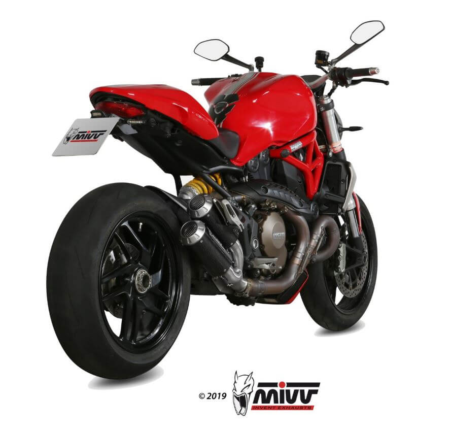 MIVV MK3 Carbon Slip-On Exhaust '14-'16 Ducati Monster 1200/S