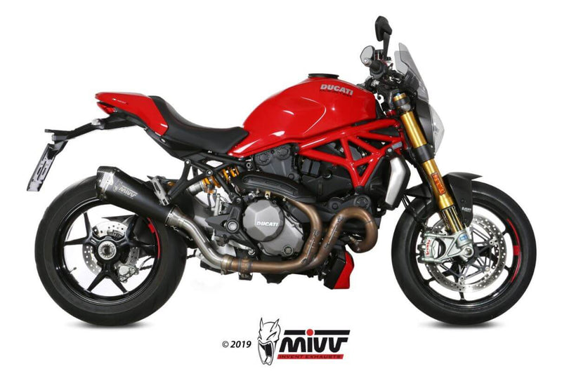 MIVV Delta Race Black Stainless Steel Slip-On Exhaust '17-'21 Ducati Monster 1200