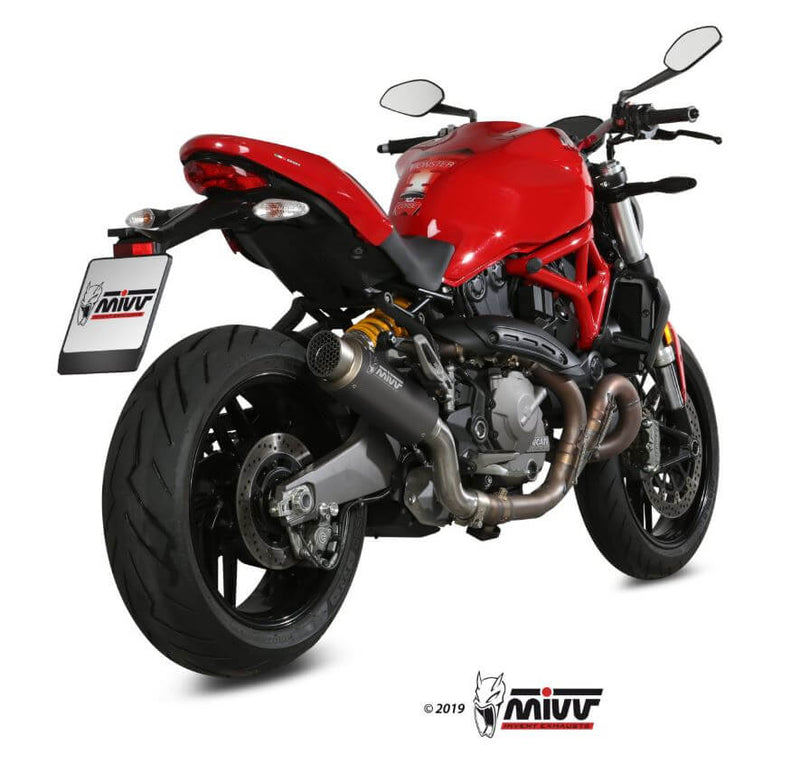 MIVV GP Pro Black Stainless Steel Slip-On Exhaust '18-'20 Ducati Monster 821