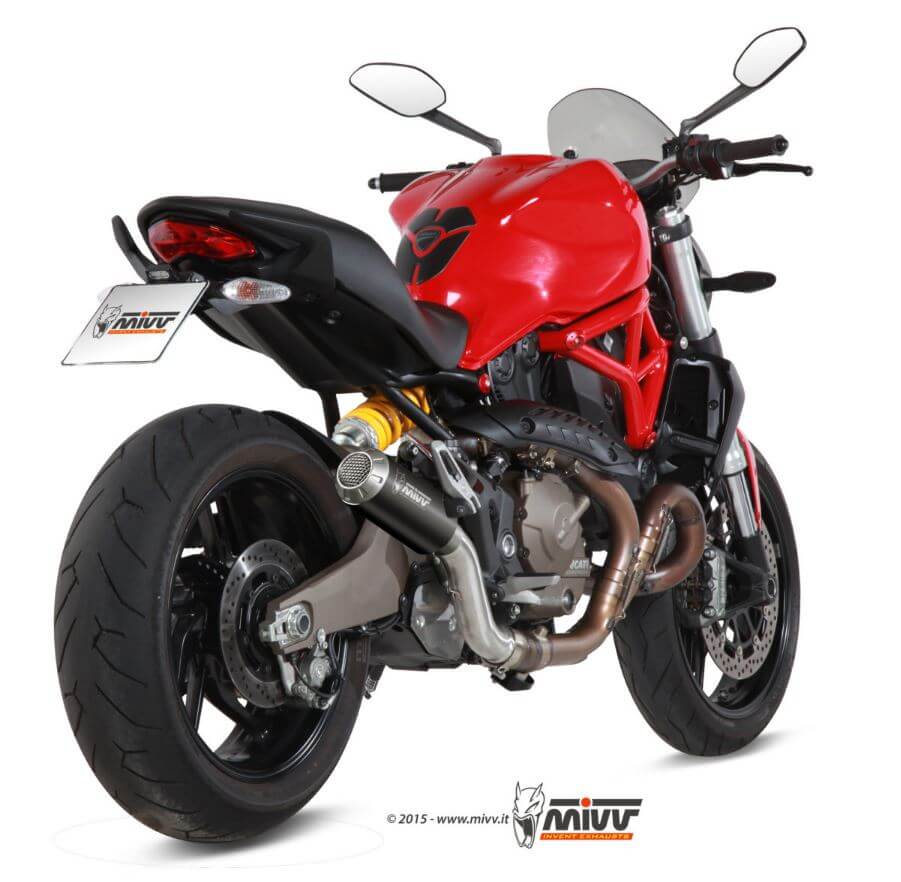 MIVV MK3 Black Stainless Steel Slip-On Exhaust '14-'16 Ducati Monster 1200/S