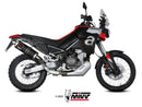 MIVV Dakar Black Stainless Steel Slip-On Exhaust '22-'23 Aprilia Tuareg 660