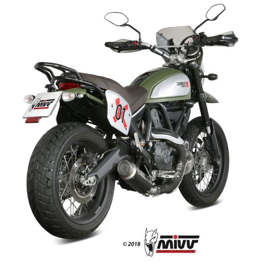 MIVV GP Pro Carbon Slip-On Exhaust '15-'20 Ducati Scrambler 800