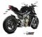 MIVV X-M1 Black Stainless Steel Slip-On Exhaust '20-'22 Ducati Streetfighter V4