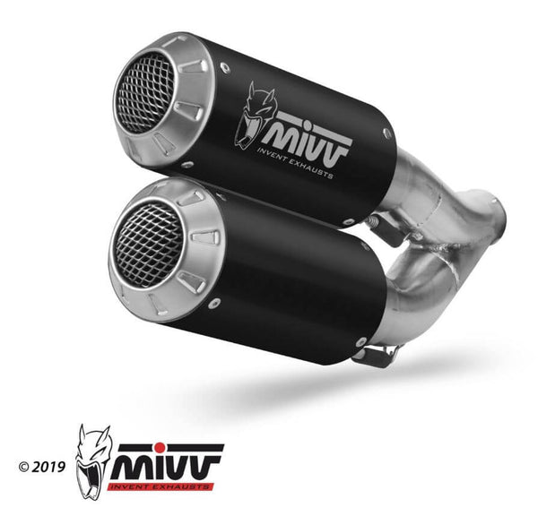 MIVV MK3 Black Stainless Steel Slip-On Exhaust '18-'23 Honda CB 1000 R