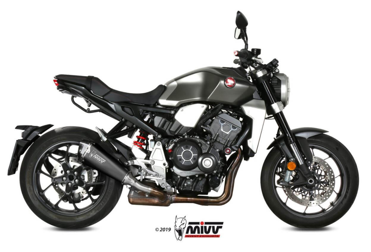 MIVV Delta Race Black Stainless Steel Slip-On Exhaust '18-'23 Honda CB 1000 R