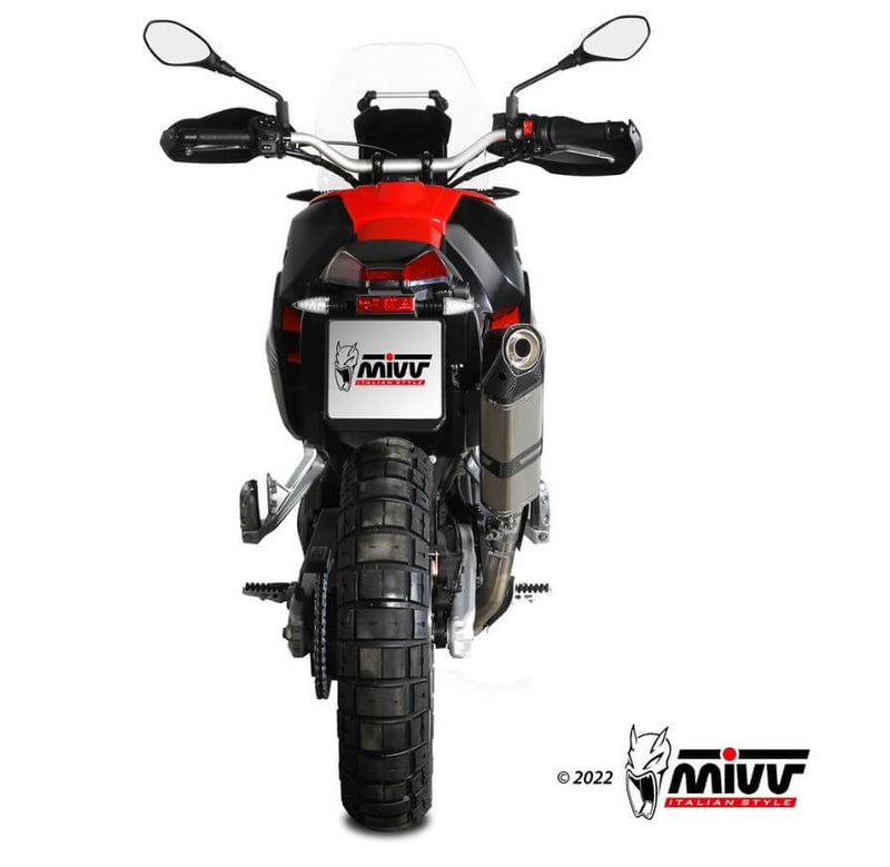 MIVV Speed Edge Titanium Stainless Steel Slip-On Exhaust '22-'23 Aprilia Tuareg 660