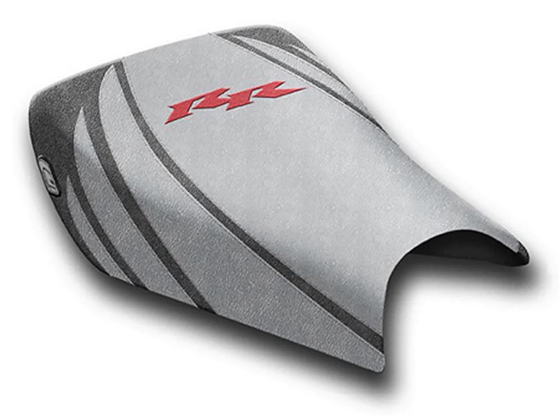 LuiMoto Tribal Flight CF Seat Covers '04-'07 Honda CBR1000RR - Silver/ Red RR