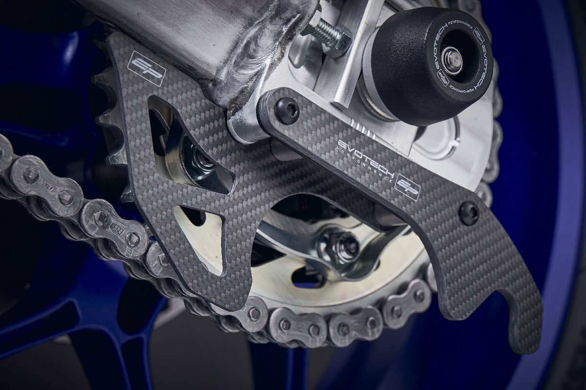 Evotech Performance carbon fibre toe guard and GP style paddock stand plates