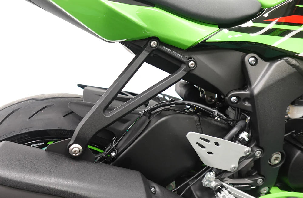 Evotech Performance Exhaust Hanger & Pillion Footpeg Removal Kit 23-26 Kawasaki ZX-4R/ZX-4RR